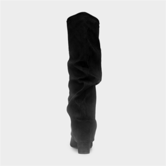 Tammy Womens Black Knee High Heeled Boot