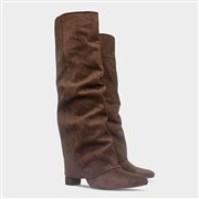 Krush Tammy Womens Chocolate Knee High Heeled Boot (Click For Details)