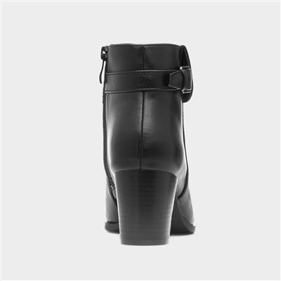 Regina Womens Black Heeled Boot