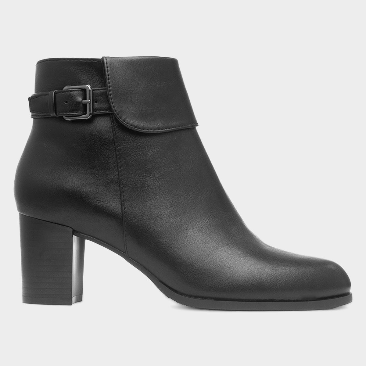 Regina Womens Black Heeled Boot