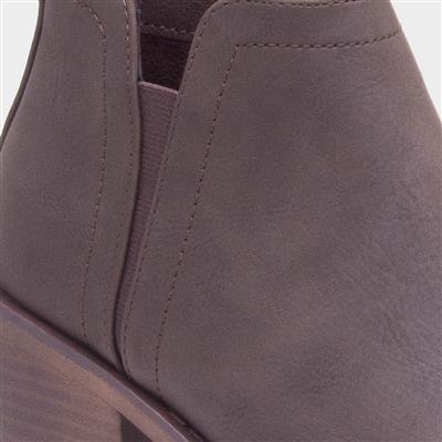York Womens Brown Ankle Boot