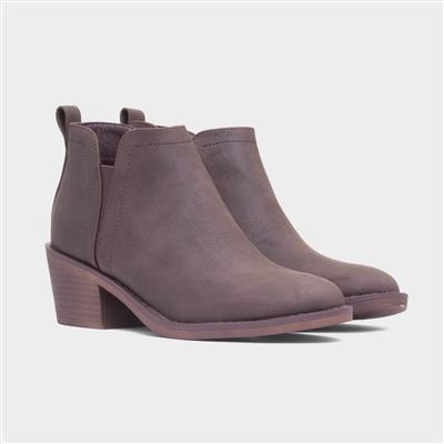 York Womens Brown Ankle Boot