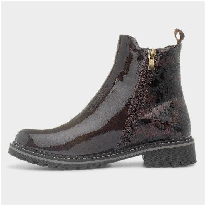 Bessy Womens Brown PU Chelsea Boot