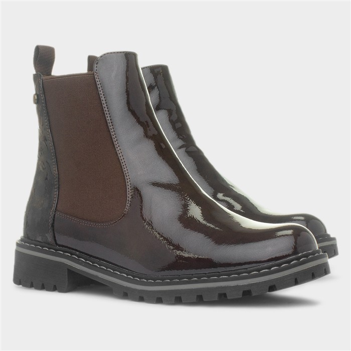 Bessy Womens Brown PU Chelsea Boot