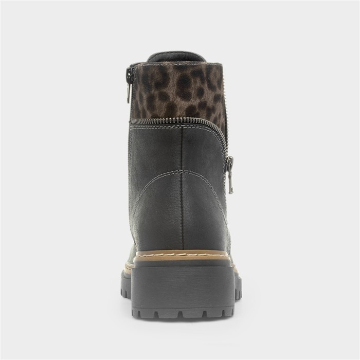 Georgina Women's Black Lace Up Boot