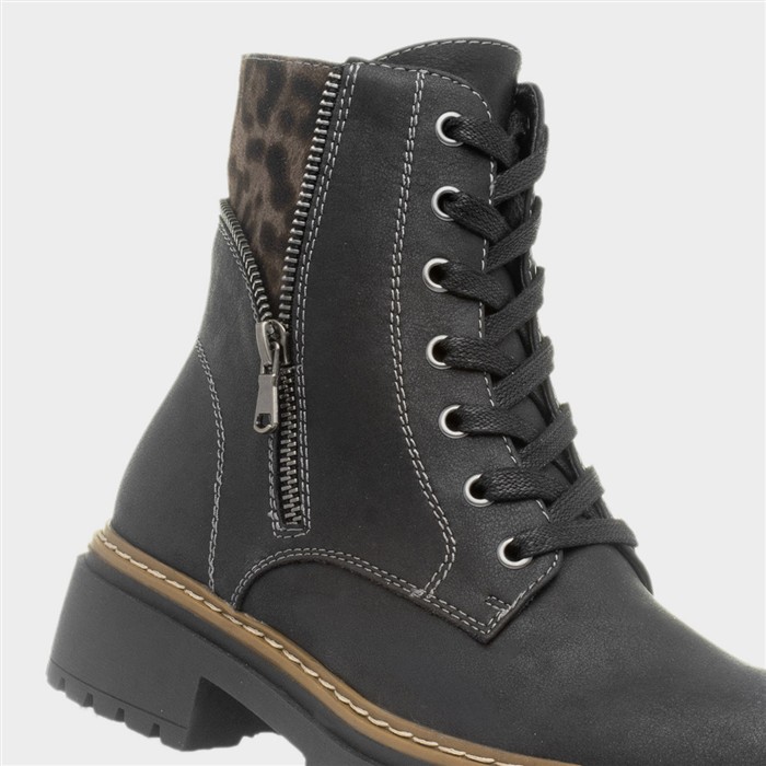 Georgina Women's Black Lace Up Boot