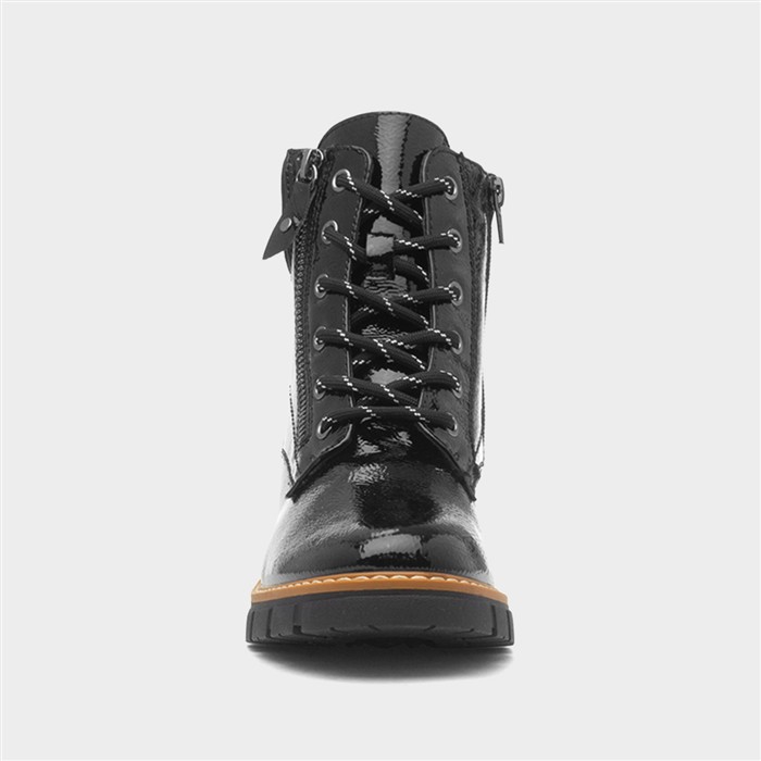 Bowen Womens Black Patent Ankle Boot