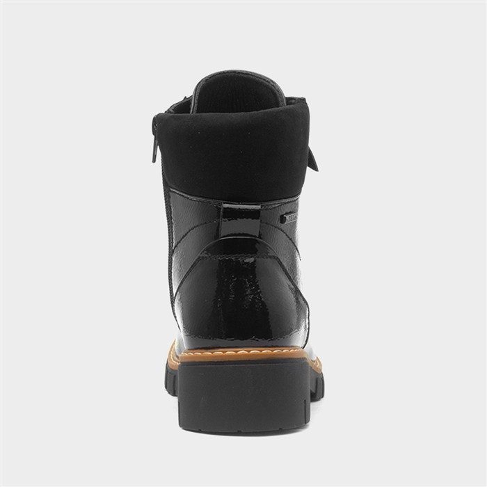 Bowen Womens Black Patent Ankle Boot