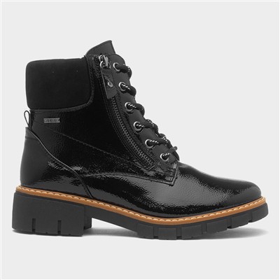 Bowen Womens Black Patent Ankle Boot