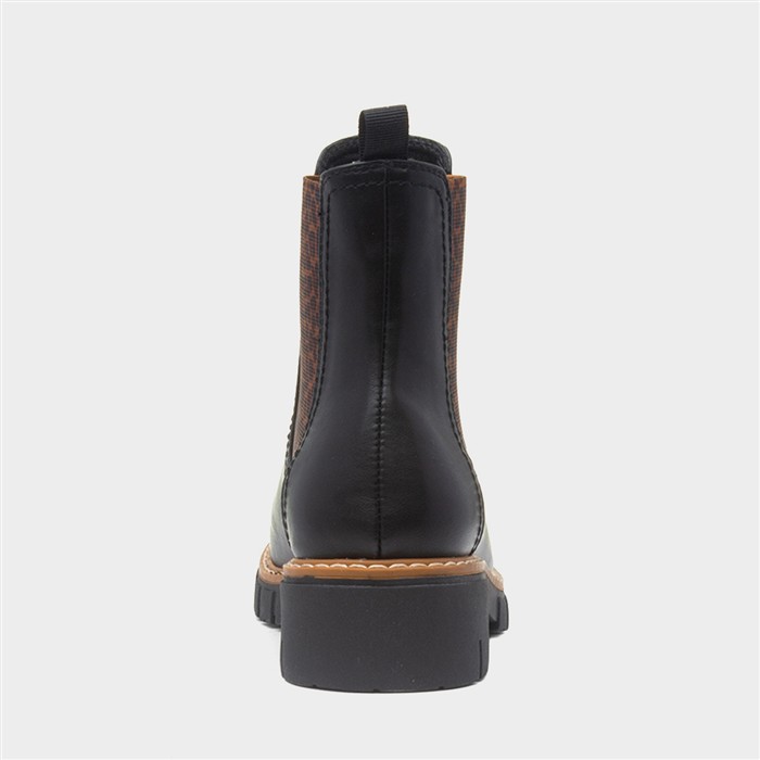 Ribble Womens Black Leopard Chelsea Boot