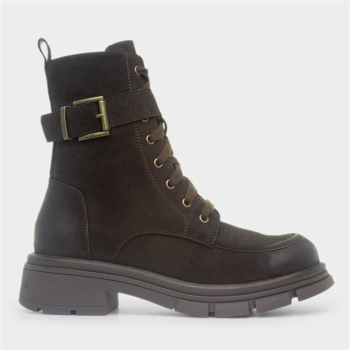 Zurich Womens Brown Buckle Boot