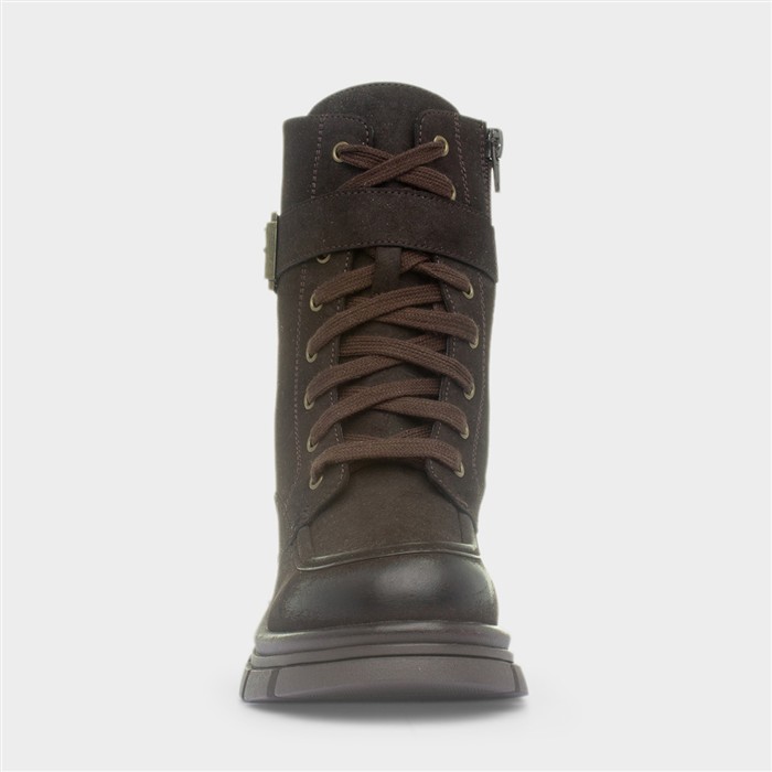 Zurich Womens Brown Buckle Boot