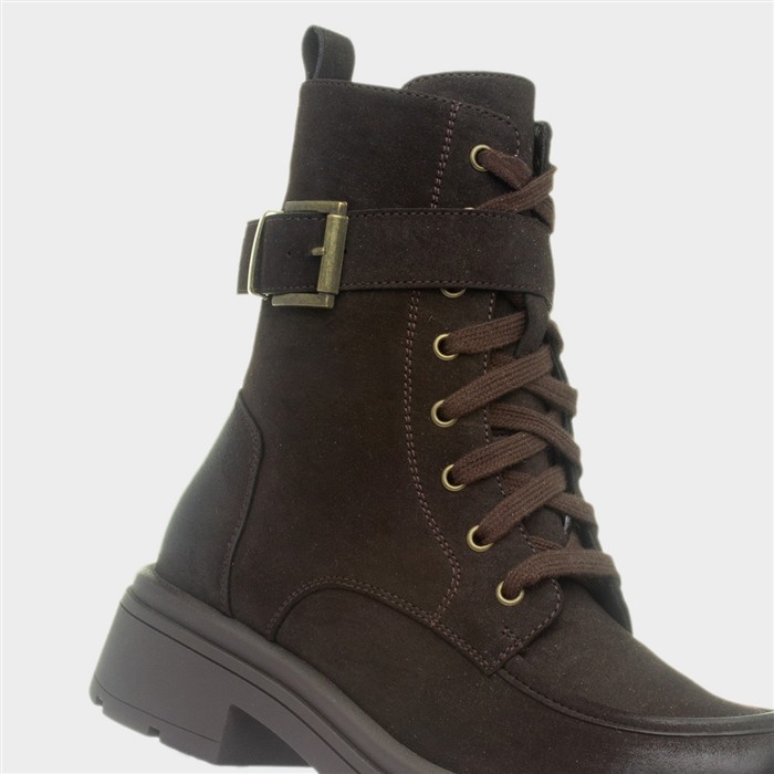 Zurich Womens Brown Buckle Boot