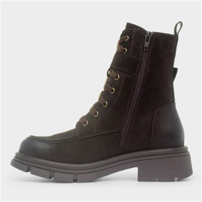 Zurich Womens Brown Buckle Boot