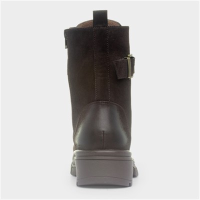 Zurich Womens Brown Buckle Boot