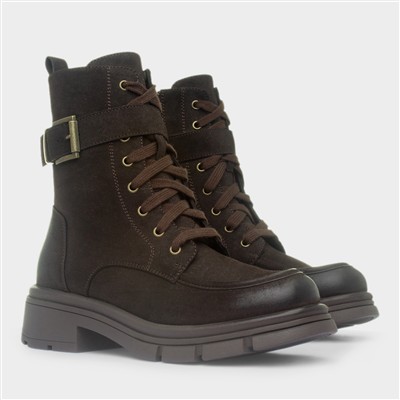 Zurich Womens Brown Buckle Boot