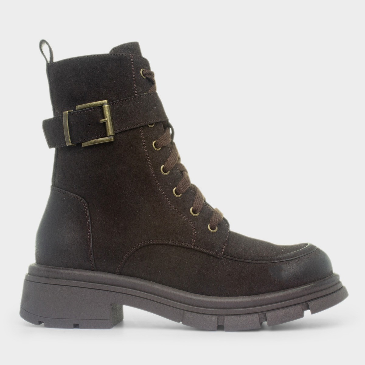 Zurich Womens Brown Buckle Boot