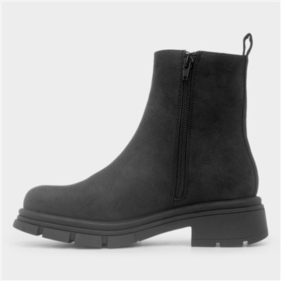 Warsaw Womens Black Zip Up Boot