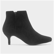 Krush Cassia Womens Black Wide Fit Heeled Boot (Click For Details)