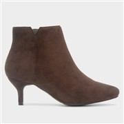 Krush Cassia Womens Brown Wide Fit Heeled Boot (Click For Details)