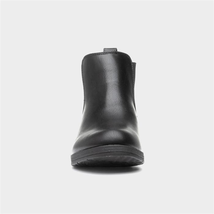 Womens Black Chelsea Pull On Boot