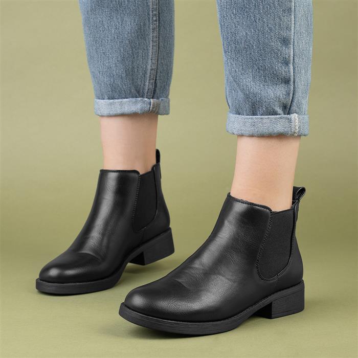 Lilley Womens Black Chelsea Pull On 