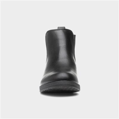 Womens Black Chelsea Pull On Boot