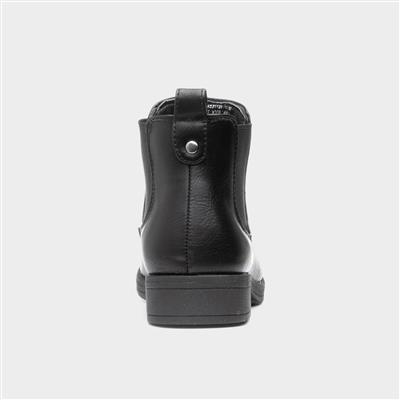 Womens Black Chelsea Pull On Boot