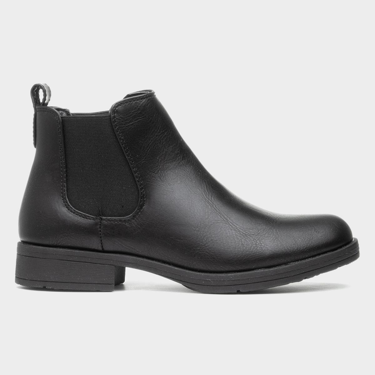 Womens Black Chelsea Pull On Boot