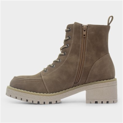 Cal Brown Lace Up Ankle Boot
