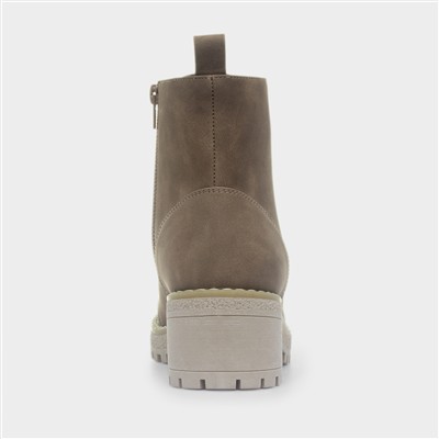 Cal Brown Lace Up Ankle Boot