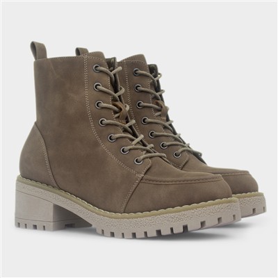Cal Brown Lace Up Ankle Boot