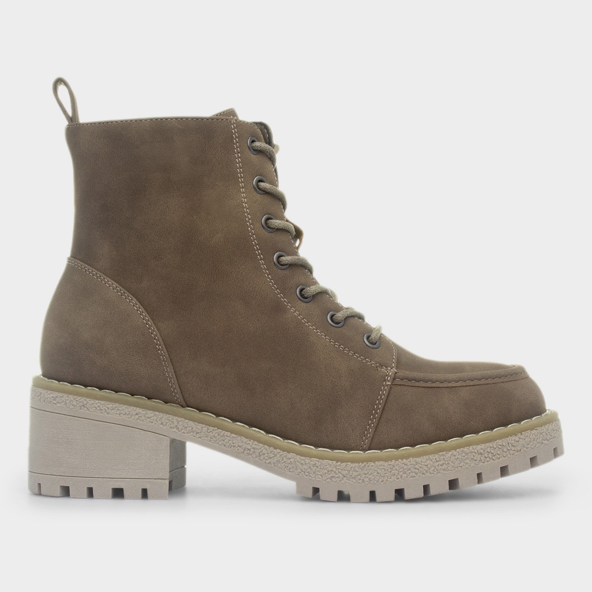 Cal Brown Lace Up Ankle Boot