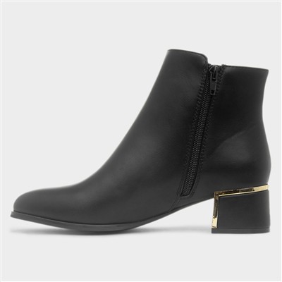Elsie Womens Black Ankle Boots