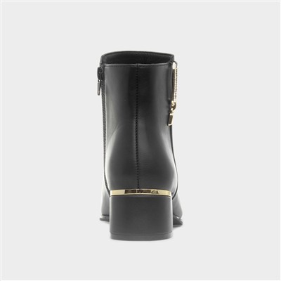 Elsie Womens Black Ankle Boots