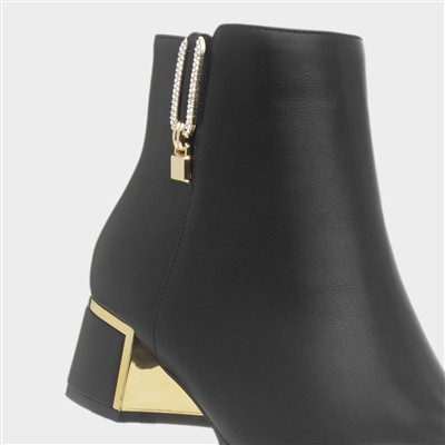 Elsie Womens Black Ankle Boots