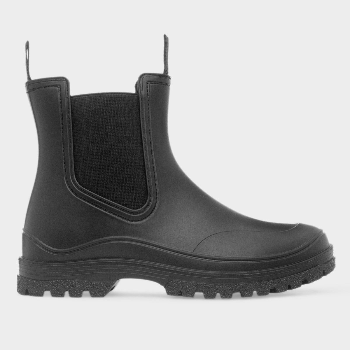 Womens Black Ankle Chelsea Pull On Boot