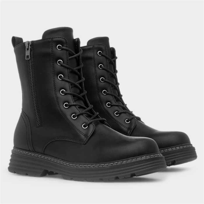 Santiago Womens Black Chunky Boot