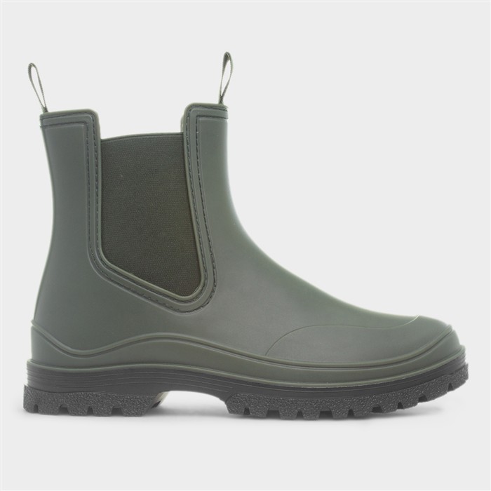 Womens Green Chelsea Welly