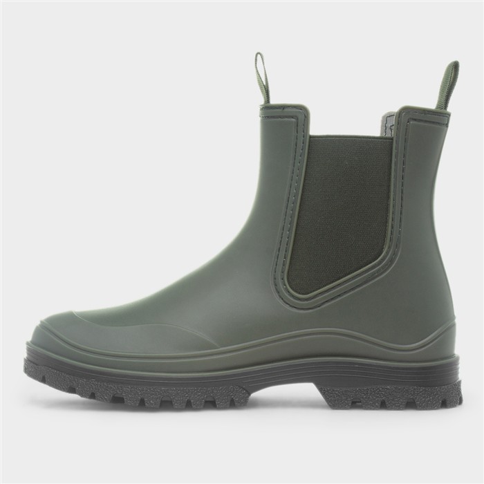 Womens Green Chelsea Welly