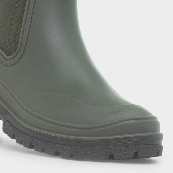 Womens Green Chelsea Welly