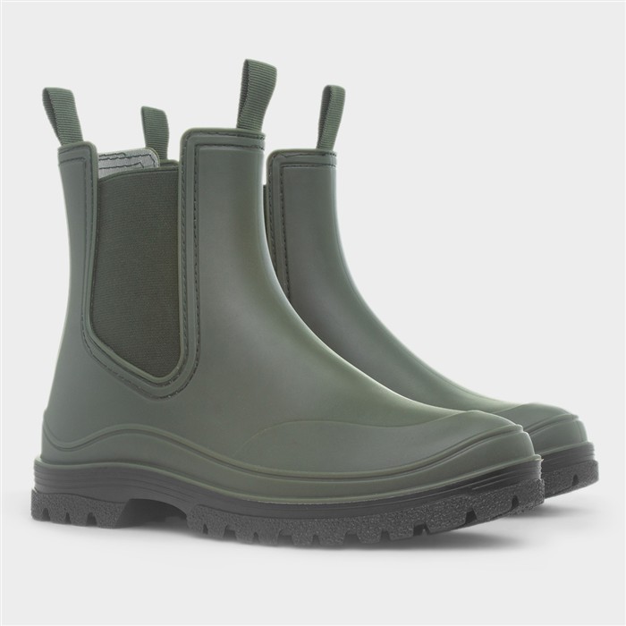 Womens Green Chelsea Welly
