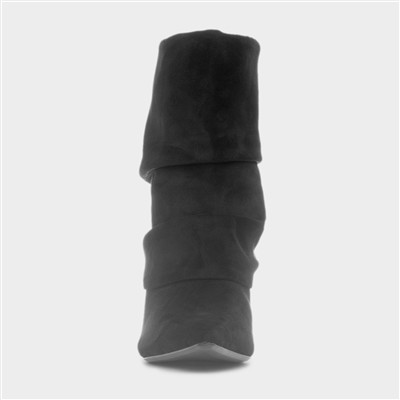 Maeve Womens Black Ruched Boot