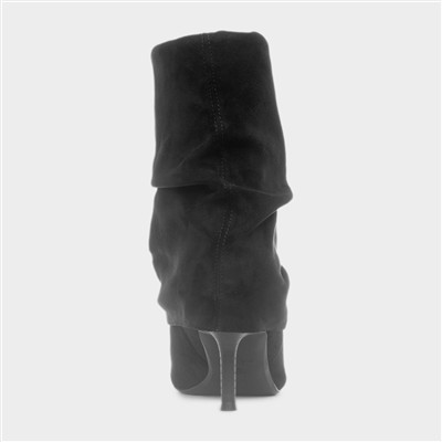 Maeve Womens Black Ruched Boot