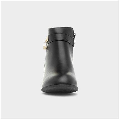 Flora Women's Black Ankle Boots