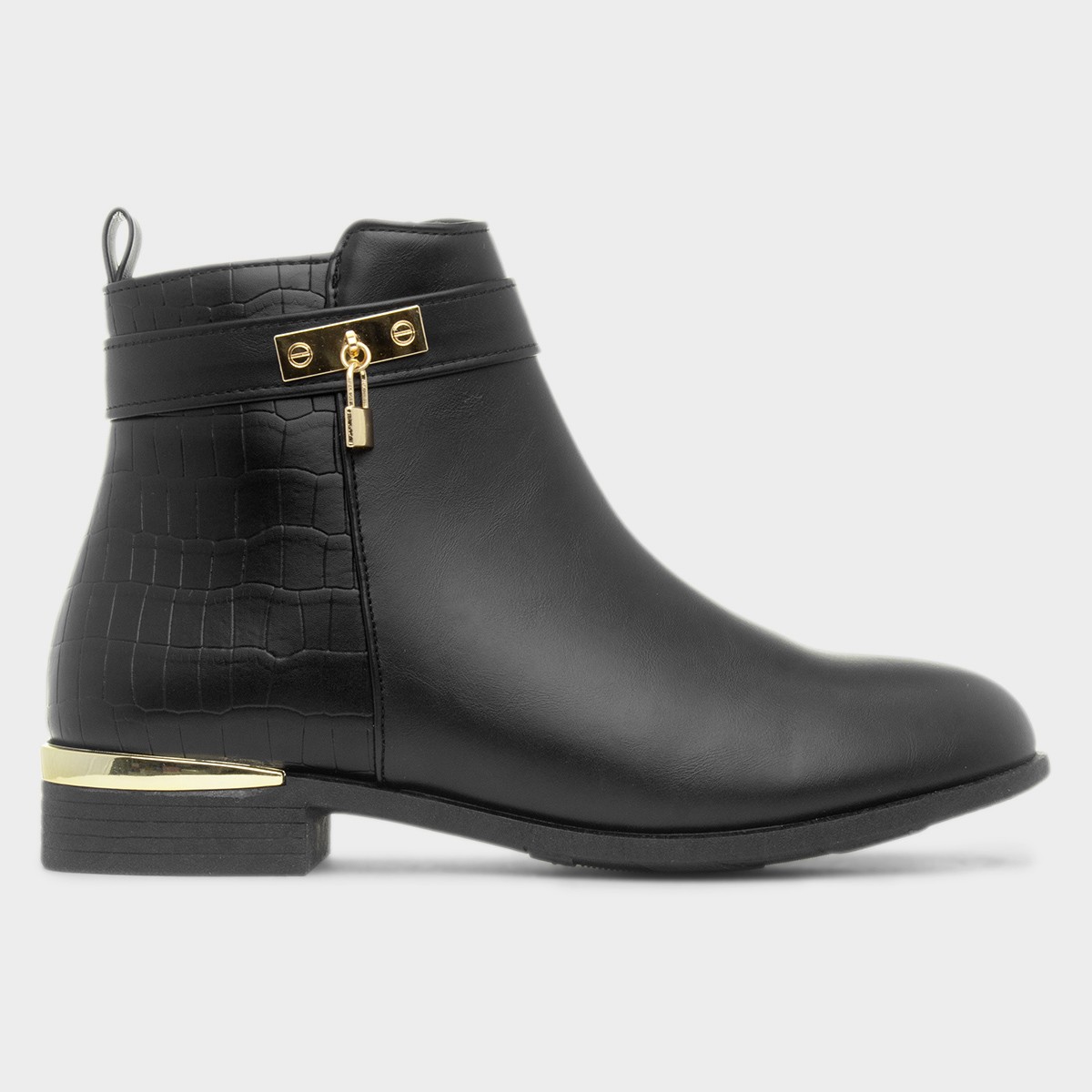 Flora Women's Black Ankle Boots