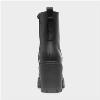 Ivy Womens Black Lace Up Boot