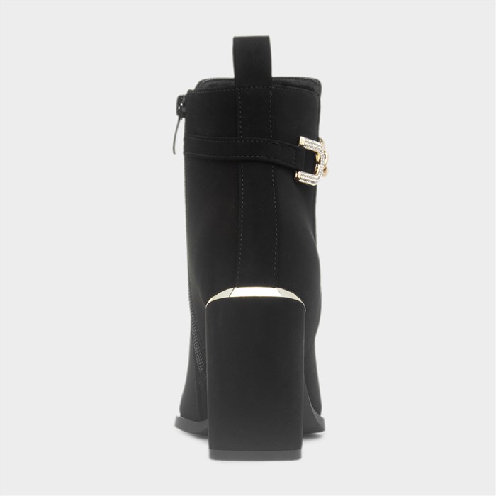 Ava Womens Black Heeled Boot