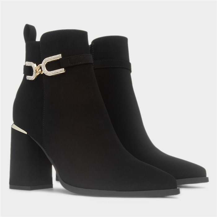 Ava Womens Black Heeled Boot