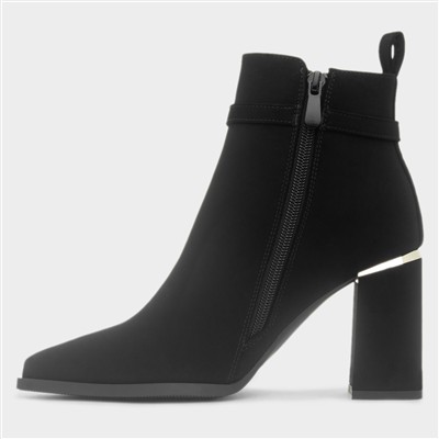 Ava Womens Black Heeled Boot